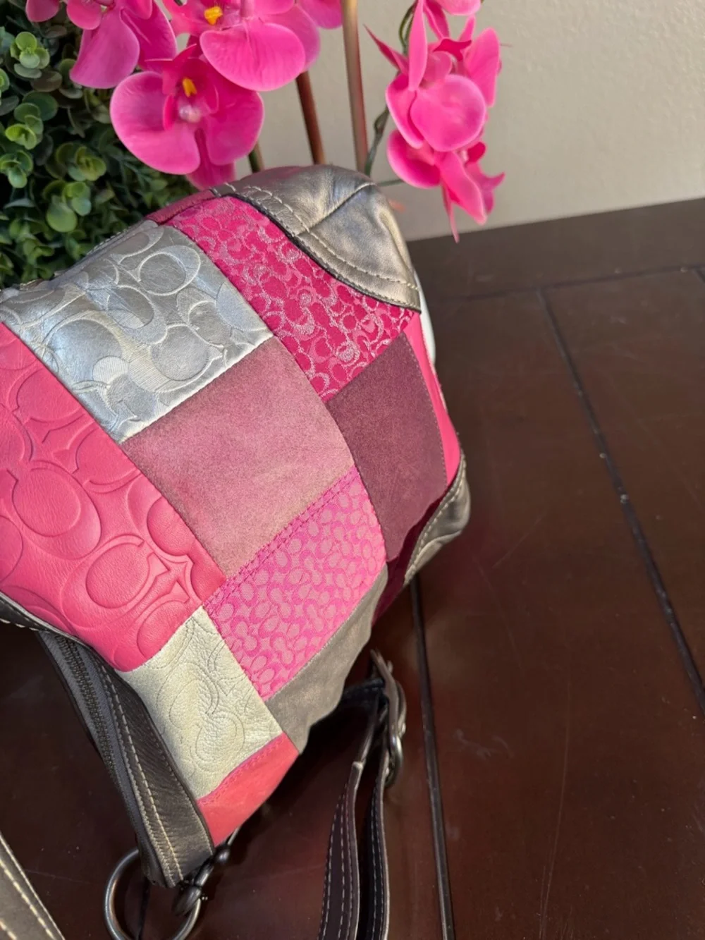 Coach Pink Soho SIgnature Canvas
Patchwork PINk Shoulder Bag - Picture 10 of 15